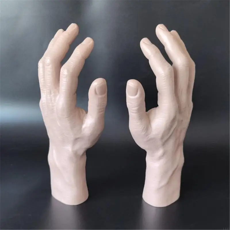 

Realistic Touch Plastic Hand Mold Multipurpose Display Tool Easy to Clean PVC Texture for Jewelry Stores Exhibitions