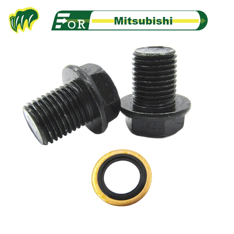 2 piece For Mitsubishi 4G63 4G64 4G69 4A91 4G15 1813 Oil Drain Plug Screw Sump Drain Nut Oil Drain Bolt