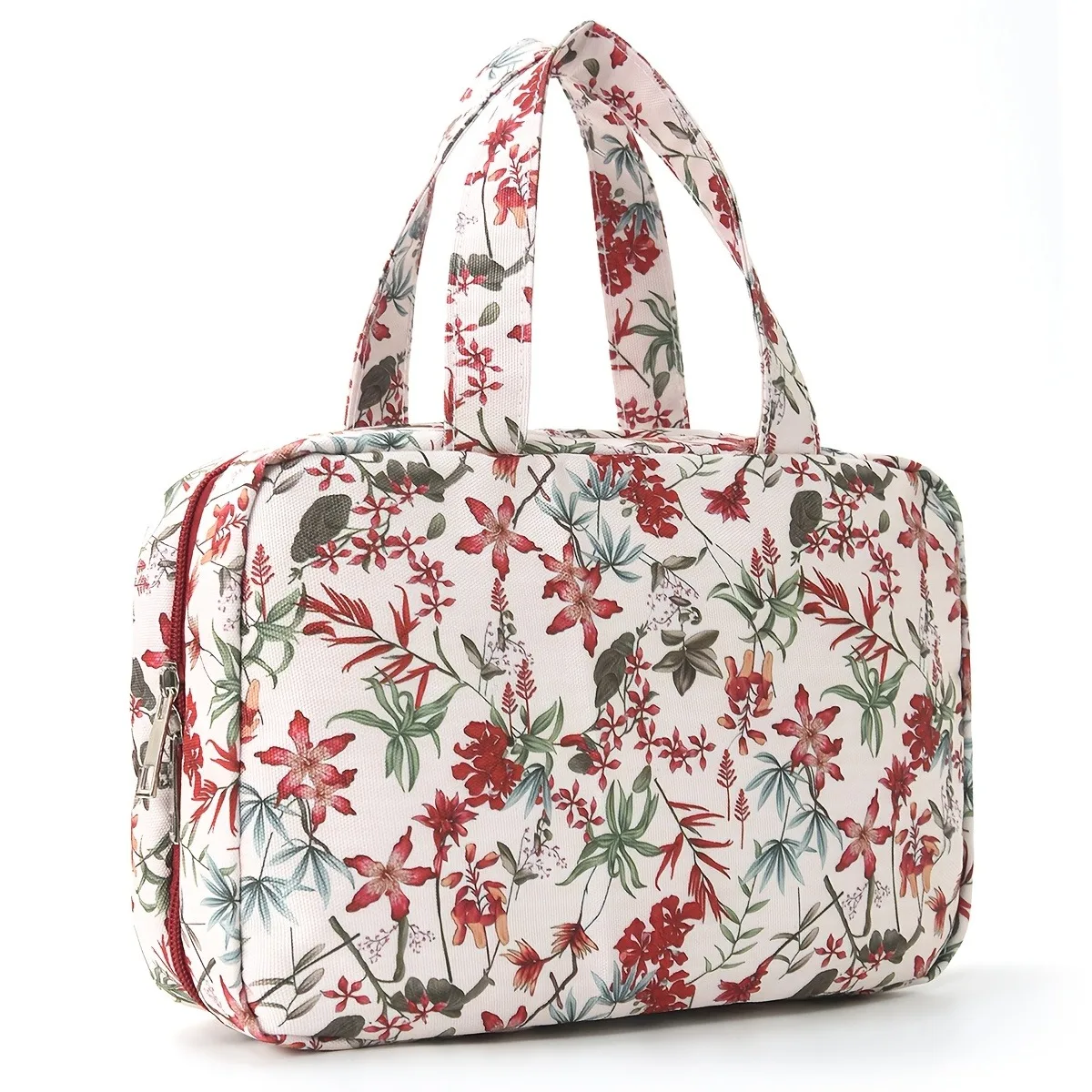 Large Hanging Travel Toiletry & Cosmetic Organizer - Lightweight Foldable Makeup Bag Spacious for Skincare, Toiletries, Medicine