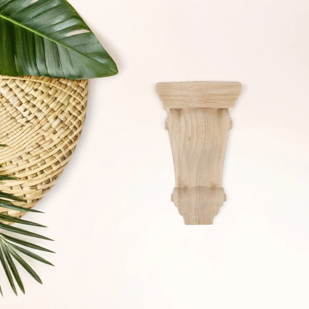 

2pcs European Style Wooden Corbels Hand-Carved Solid Wood Corner Brackets For Fireplace Mantel Shelf Decorative Wall Support