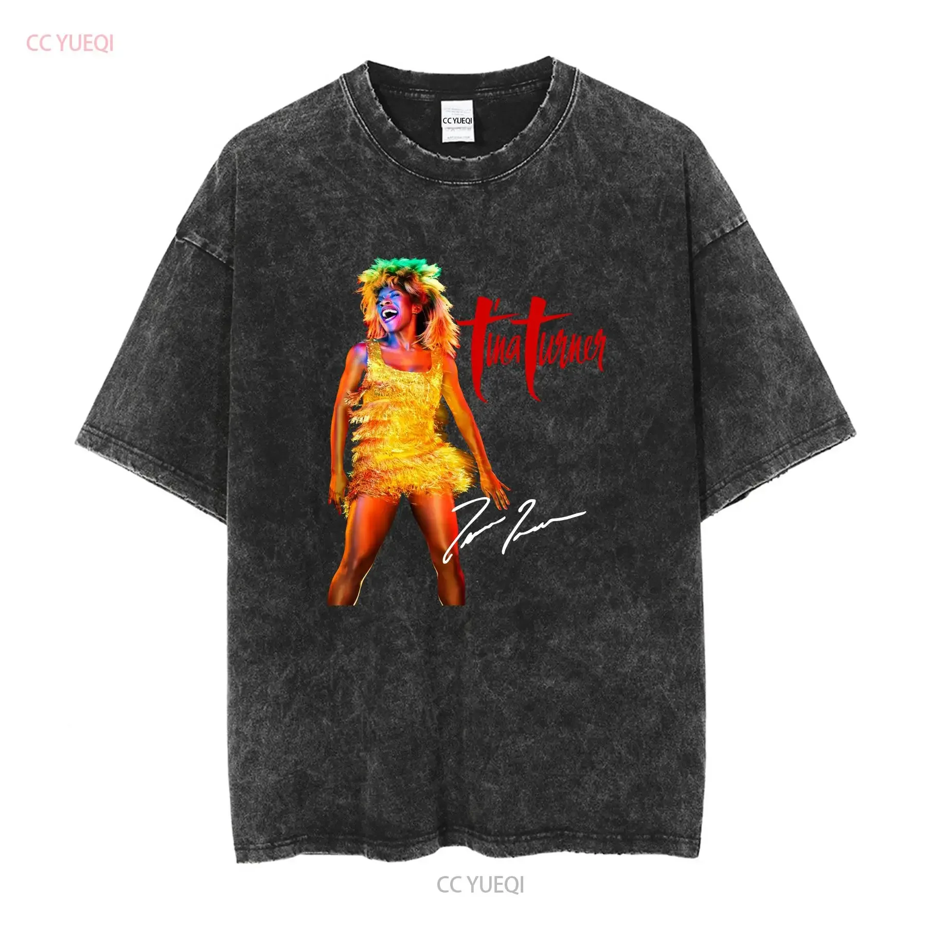 Tina Tuner Signature T Shirt All Size S To 4XL VN887 vintage Washed Comfortable streetwear Breathable designer clothes view 2