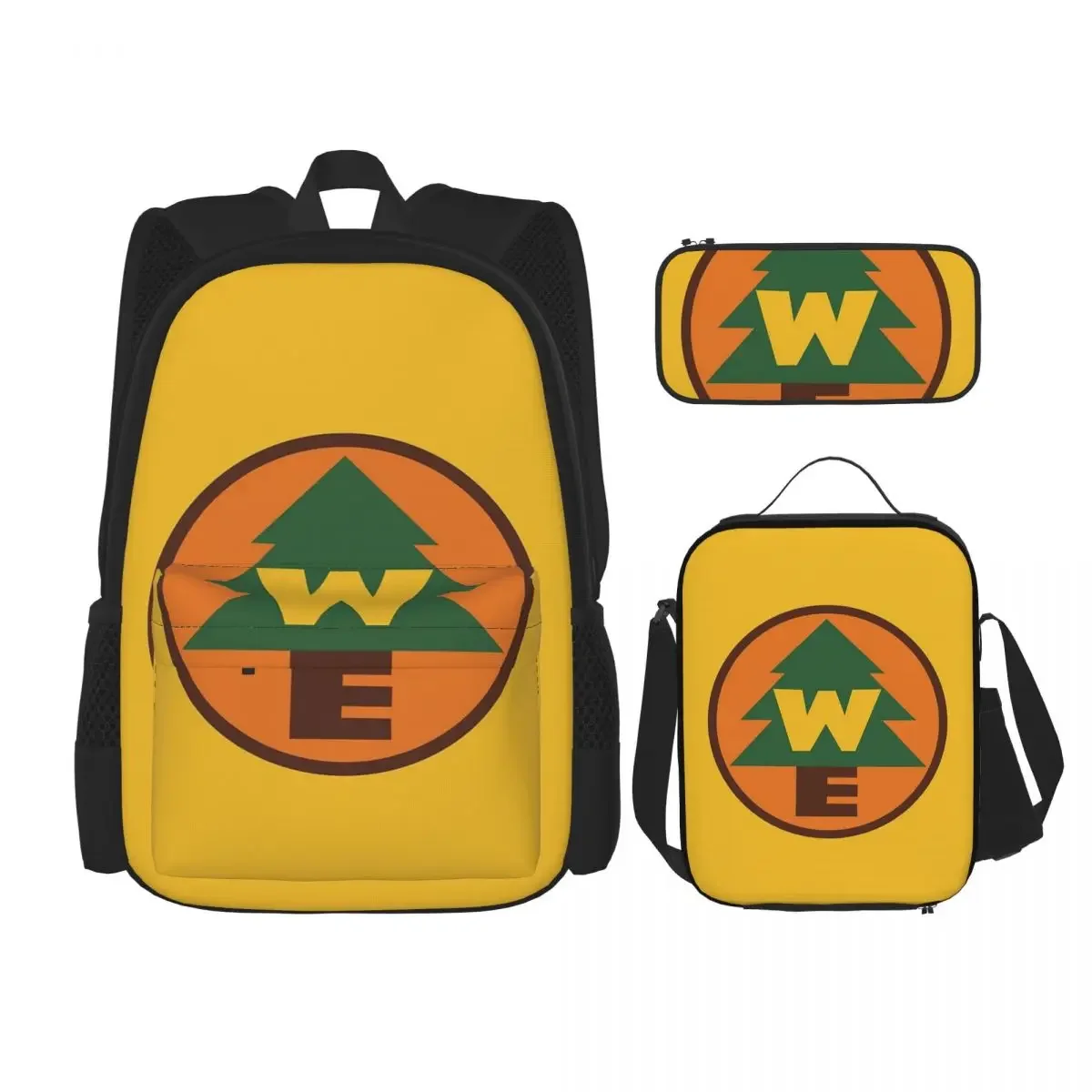 Wilderness Explorer Logo Backpacks Boy Girl Bookbag Children School Bags Cartoon Kids Rucksack Lunch Bag Pen Bag Three-Piece Set