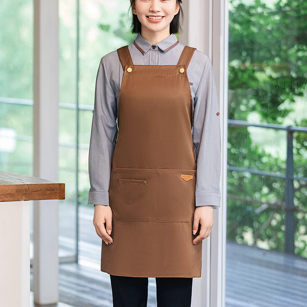 Hot Sale Cooking Kitchen Apron For Woman Men Chef Waiter Cafe Shop BBQ Hairdresser Aprons Bibs Kitchen Accessory