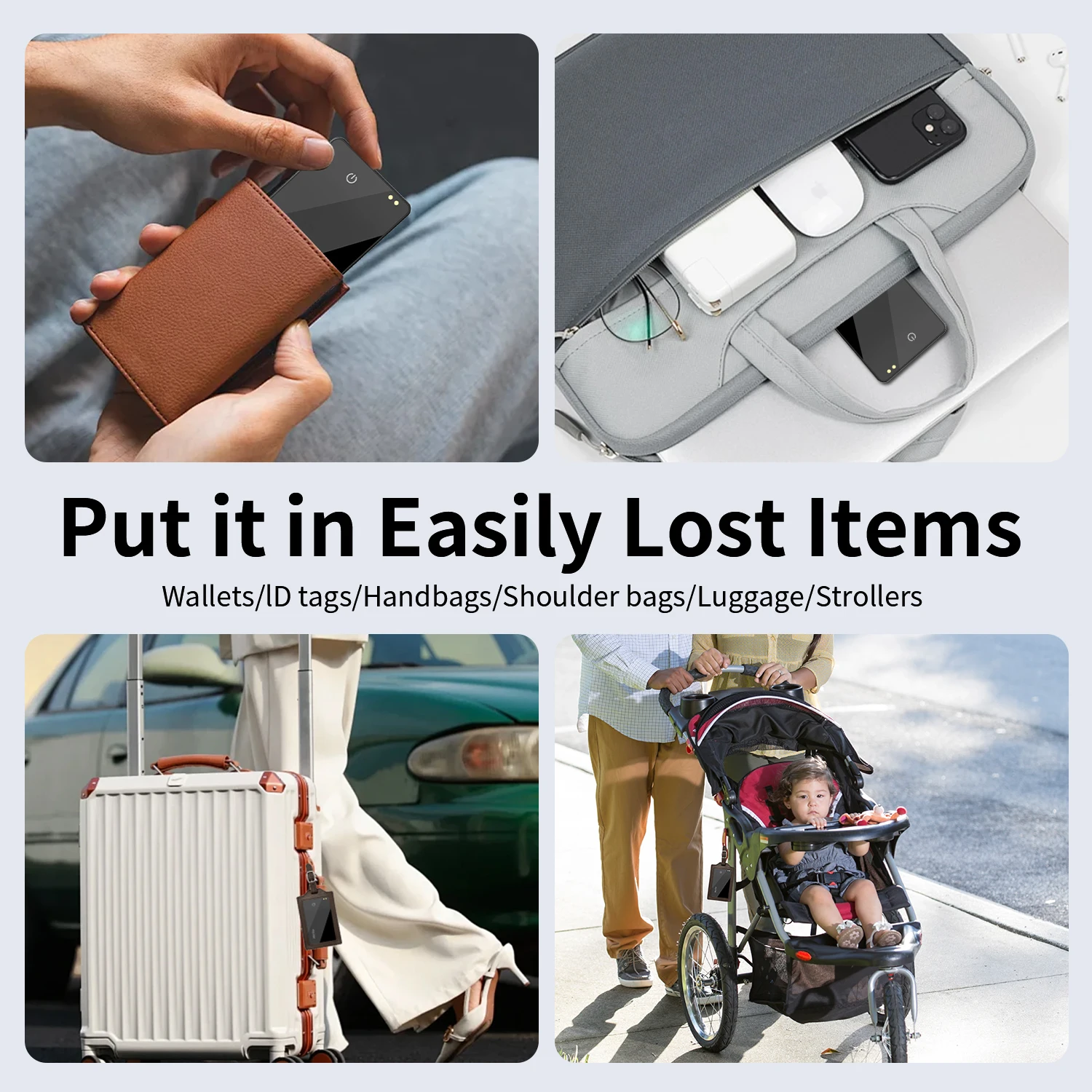 بطاقة تعقب محفظة بلوتوث لجهاز Samsung Galaxy Smart Tag GPS Locator Item Finder تعمل مع Samsung SmartThings