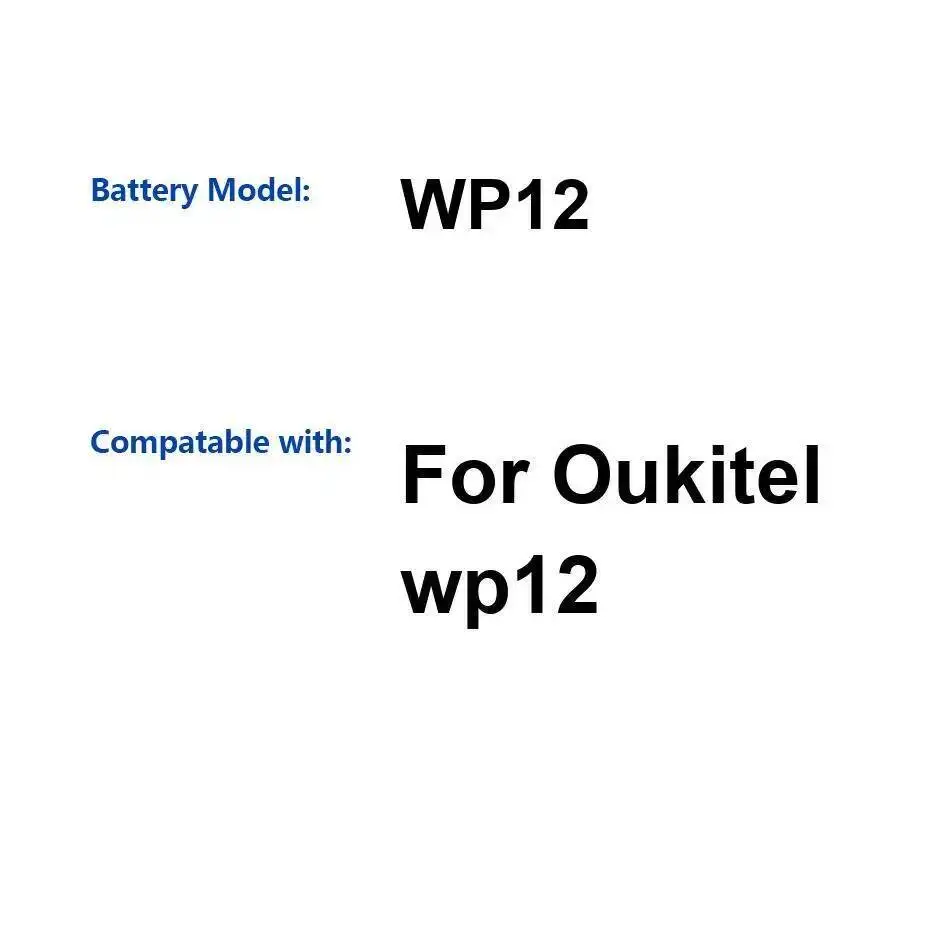 

4000Mah Mobile Phone Battery For Oukitel Wp12 High Capacity