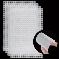 4Pcs Sewing Plastic Canvas Sheets White Mesh Sheets for DIY Embroidered Woven Crafts 30*20cm