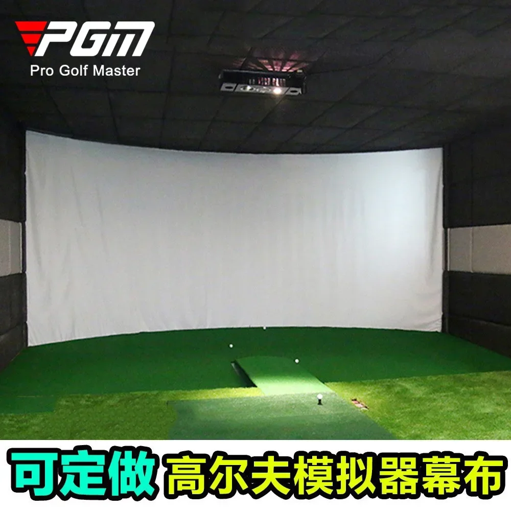 Golf Ball Simulator Curtain Impact Display Projection Screen Indoor White Cloth Material Golf Exercise