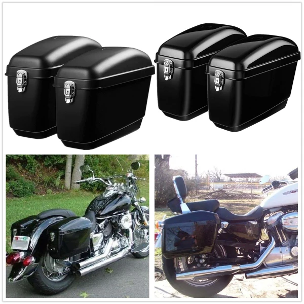 2pcs Motorcycle Saddlebags Trunk Luggage Brackets Hard Trunk Luggage Bags Brackets for Shadow Vulcan Vstar Cruiser Yamaha BMW