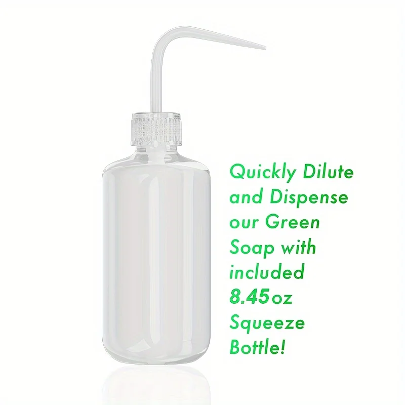 1 قطعة 1 أوقية/4 أوقية/10 أوقية صابون الوشم الأخضر مع زجاجة ضغط 8.45 أوقية ، لوازم الوشم ، حل التنظيف السائل للعناية اللاحقة بالوشم