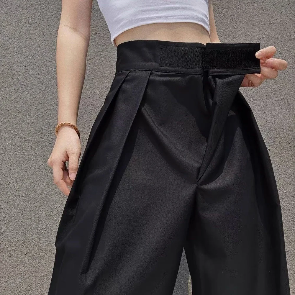 

2025 Summer New Men's Solid Color Wide-leg Straight Suit Pants Fashion Trend Casual Simple Loose Breathable Daily Men's Bottoms