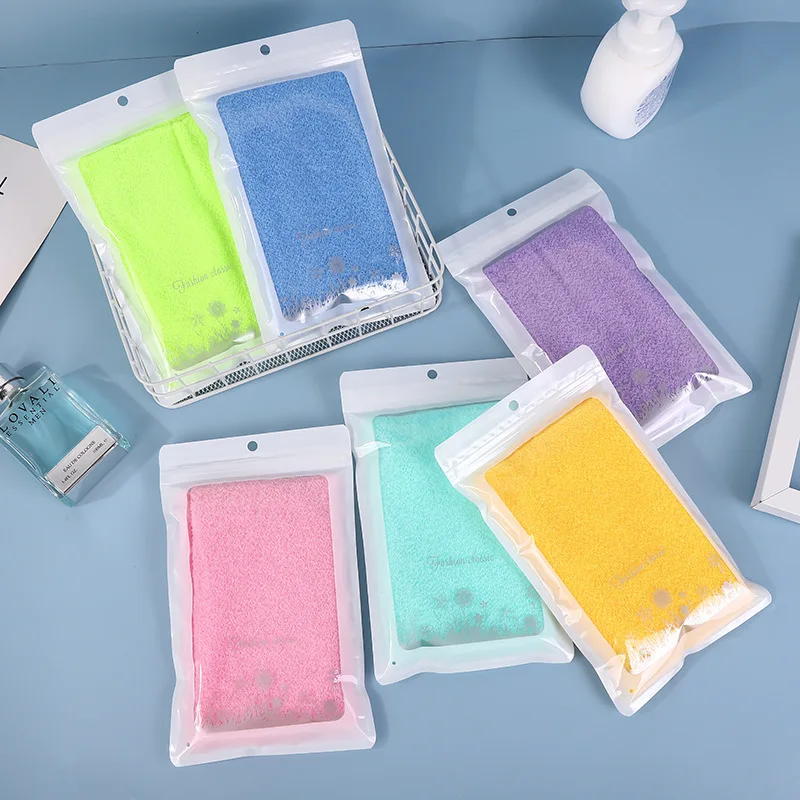 Colorful Exfoliating Rubbing Bath Towel Washcloth Elastic Shower Body Scrub Cleaning Massage Bath Towel Body Washing Clean Towel