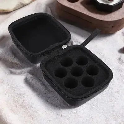 

Essential Oil Storage Box Small Carrying Case Portable Bottle Holder Smooth PU Material Durable Craftsmanship Mini Bag