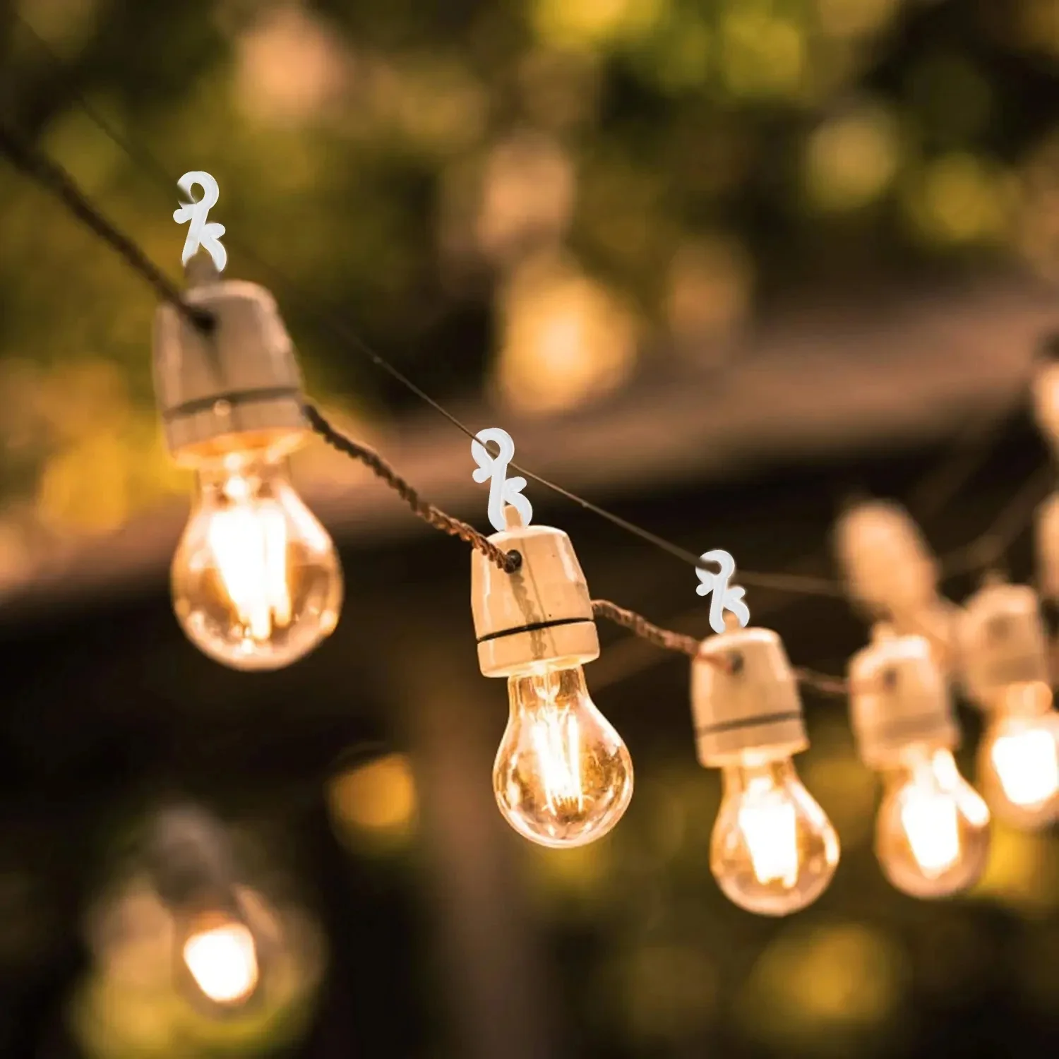 Christmas Ornament S Shaped Hooks Plastic String Light Gutter Hook DIY Outdoor Lights Clips Hanging Hook Holiday Decoration