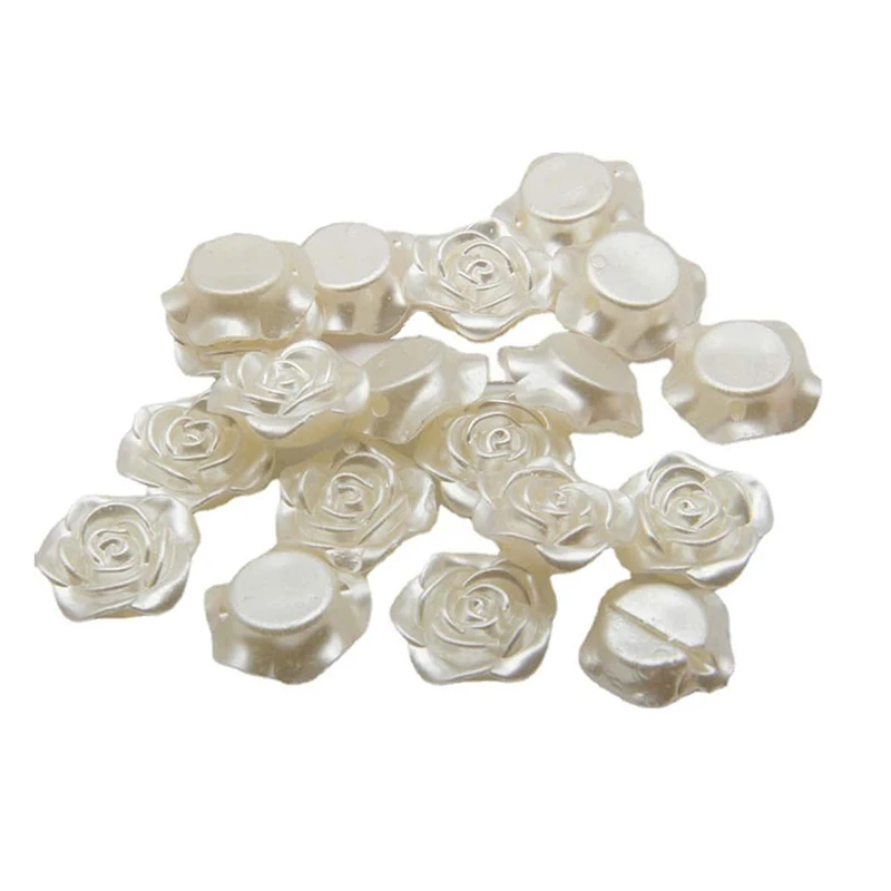 20PCS 16mm Rose Shaped Button Women Shirt Knitted Buttons Plastic Pearl Buttons Sewing DIY Supplies Handmade Accessories TMZ