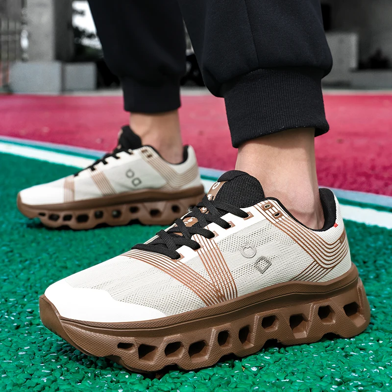 

Модная повседневная мужская обувь на толстой подошве, дизайнерская дышащая Спортивная обувь на платформе, новые кожаные мужские кроссовки в стиле рок с большой головой