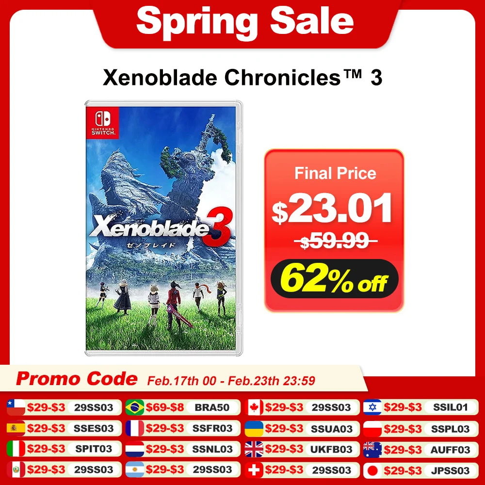 Xenoblade Chronicles 3 Offerte di giochi per Nintendo Switch Scheda di gioco fisica ufficiale al
