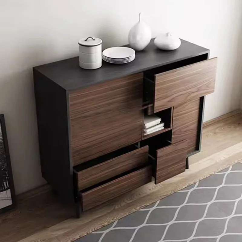 

Modern wooden tableware cabinet, large storage household furniture living room wooden cabinet