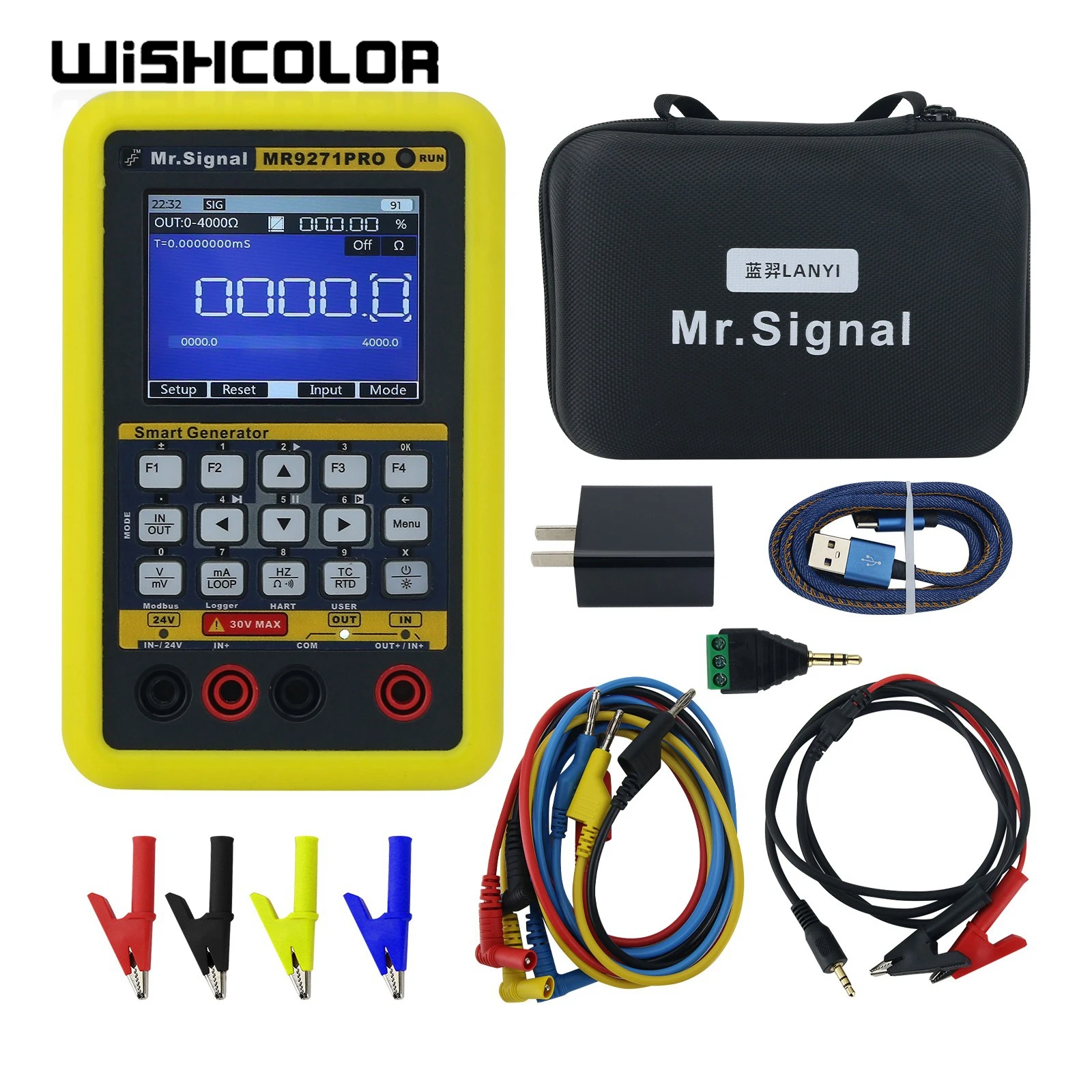 Wishcolor MR9271PRO Multifunctional Signal Generator 4-20mA HART Communicator Simplex/Duplex Mode for Modbus Debugging