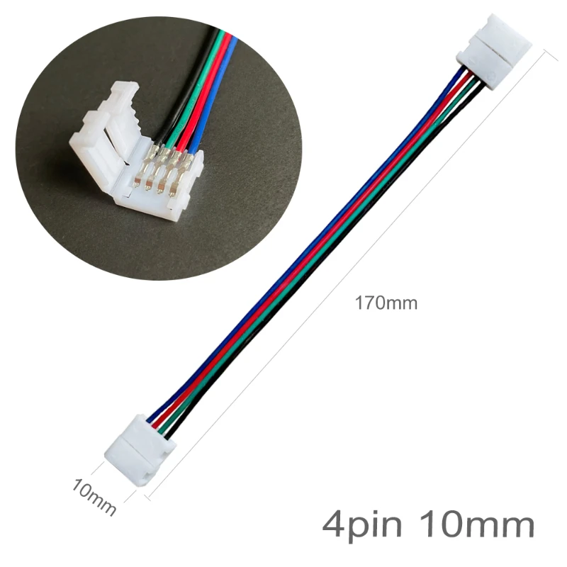 20Pcs LED Strip Connector Double head 2P/3P/4P/5P/6P Pin For 5/8/10/12mm 3528 WS2811 WS2812 5050 RGB RGBW RGBWW LED Strip Light 2