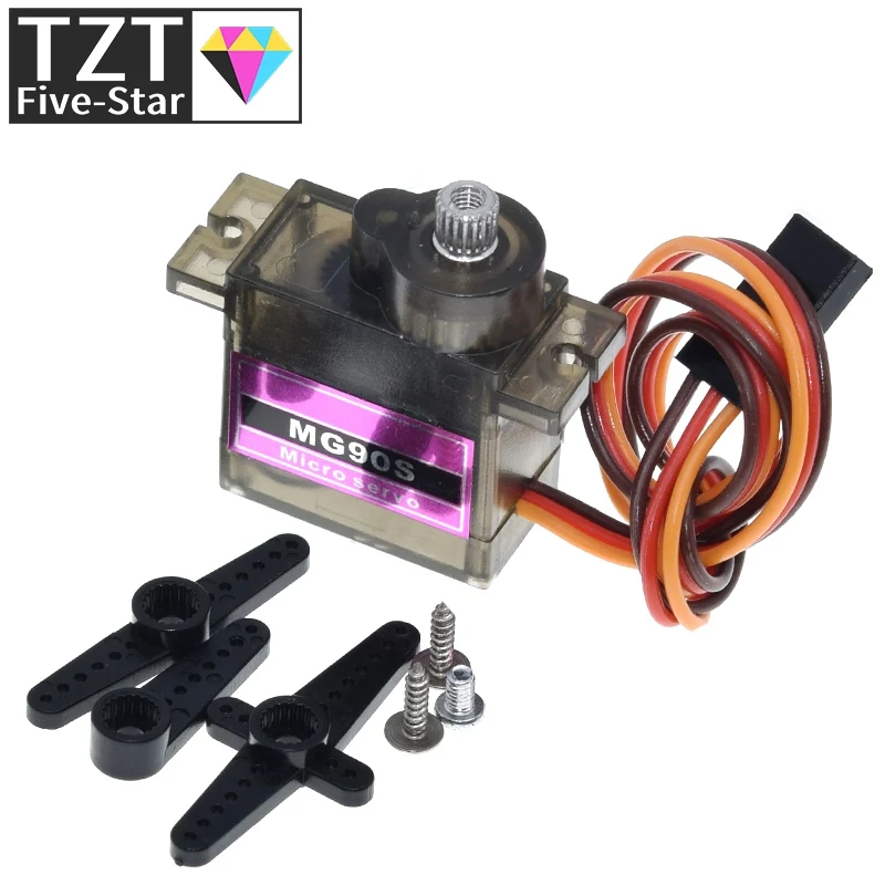 TZT  MG90S Metal gear Digital 9g Servo For Rc Helicopter plane boat car MG90 9G IN STOCK