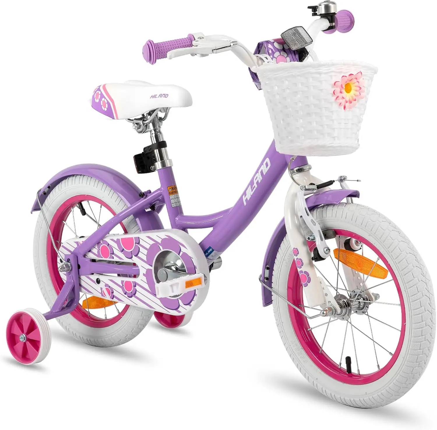 Girls Bike for Toddlers and Kids Ages 2-7 Years Old, 12 14 16 Inch Kids Bike for Boy and Girl with Training Wheels Basket Bell R