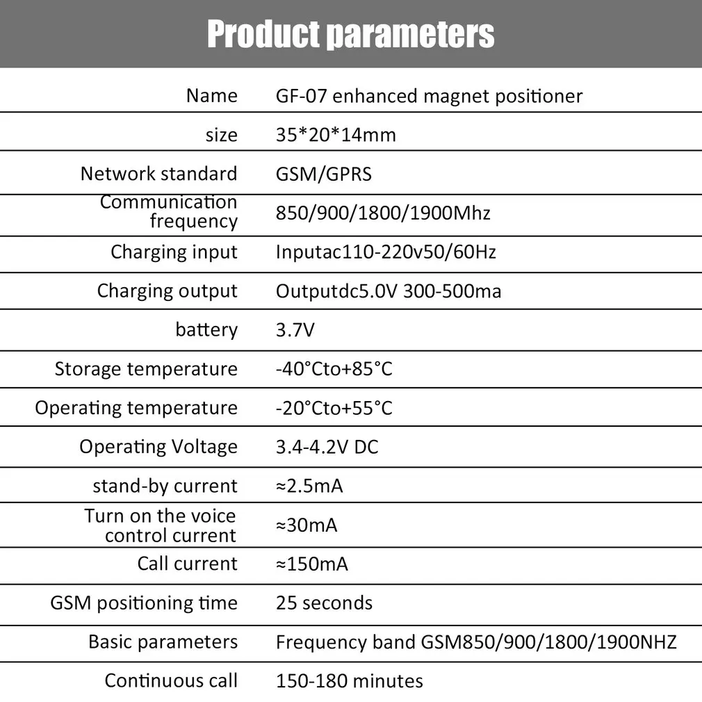 Mini GPS Tracker Car GPS Locator Anti-theft Tracker Car Gps Tracker GF07 Anti-Lost Recording Tracking Device Auto Accessories