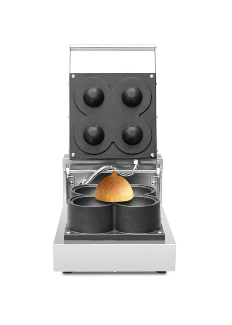 GCS 4 قطعة الكهربائية التجارية الفولاذ المقاوم للصدأ غير عصا النساء المعتوه الهراء شكل كبير الصدر الهراء بيكر الثدي الكهربائية صانع الوافل