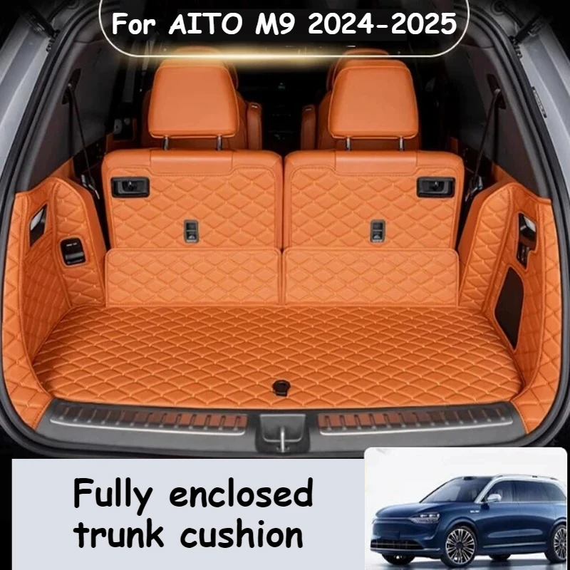 

Leather Material Trunk Protection Pad For AITO M9 2024-2025 Car Fully Enclosed Interior Decoration Accessories Anti Fouling