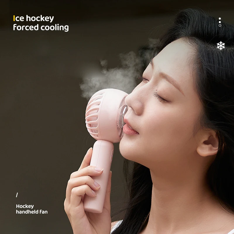 Ventilatore portatile di raffreddamento portatile Mini ventilatore ricaricabile Usb refrigerazione a semiconduttore 2000mAh ventilatore manuale a batteria da esterno