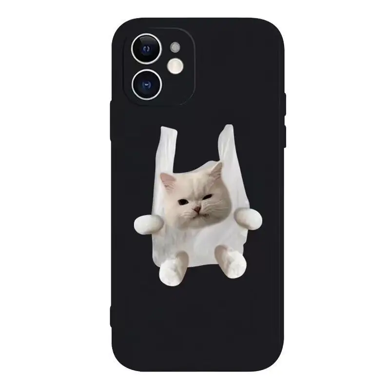 Nette hund katze telefon fall für iphone 11 13 pro max 14 plus 12 mini Stoßfest silikon abdeckung für iphone xr xs x 7 plus 8 se2 se3 6