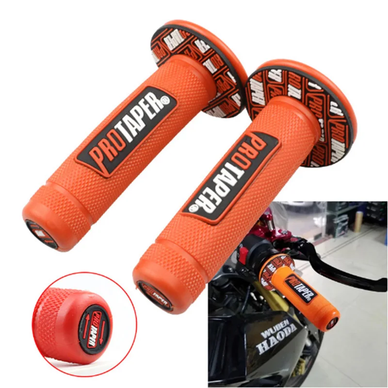 7/8 Inch 22mm Protape Tapered Grip Motorcycle Brake Handle + Throttle Booster for Pit Bike Motocross Rubber Gel Grip Accessories