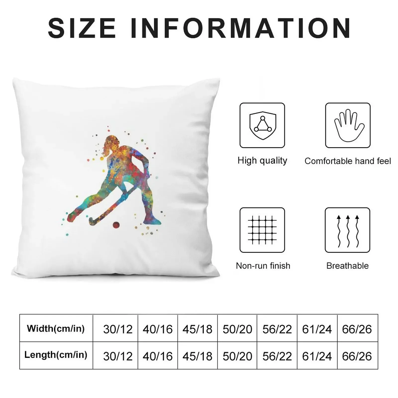 Field hockey girl Throw Pillow sleeping pillows Sofas Covers autumn decoration Custom Cushion pillow