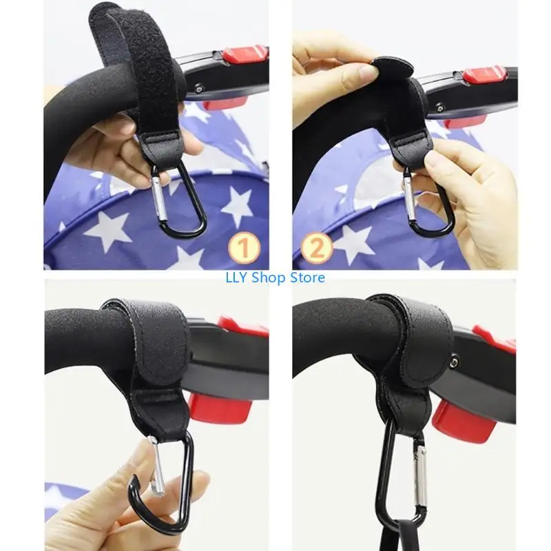 

T8UD Baby Stroller Hook Hanging Carabiner Hooks Pushchair Shopping Cart Accessories