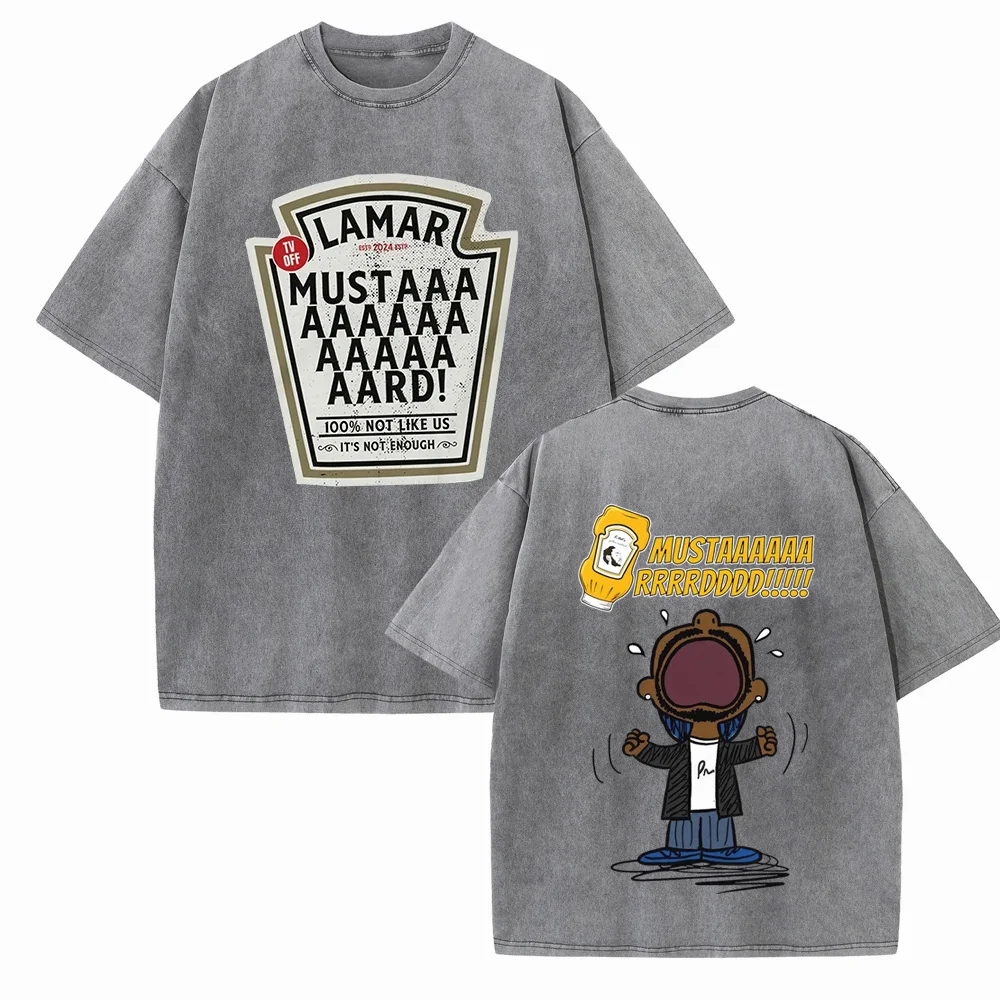 Kendrick Lamar Mustard Shirts Men Women Harajuku Cotton Vintage T-Shirts