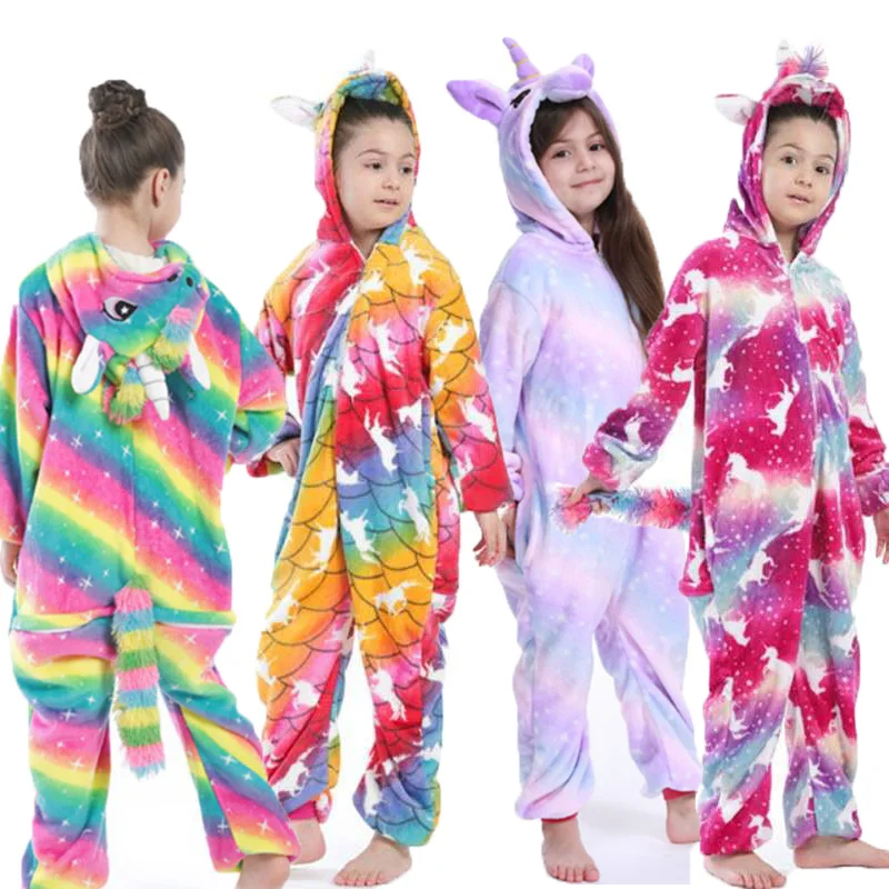 

Autumn and Winter Flannel Thermal One-piece Pajamas Xmas Cosplay Cartoon Animal Onesies Parent-child Loungewear Kawaii Jumpsuit