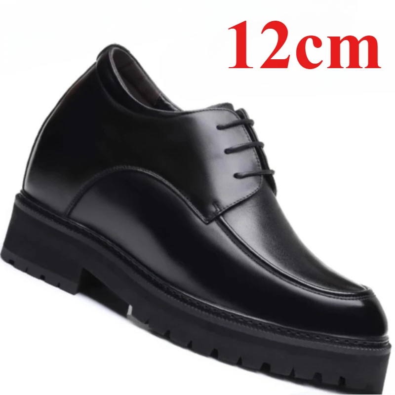 

Деловые туфли, увеличивающие рост, мужские модельные туфли, удобные туфли дерби с лифтом 12 см, мужские свадебные туфли из натуральной кожи