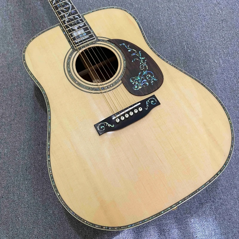 41 Inch D45 Acoustic Guitar Wooden Vase Classic Solid Top Ebony Neck Folk Guitar Solo High Quality Delivery Included Gift 2026 view 2