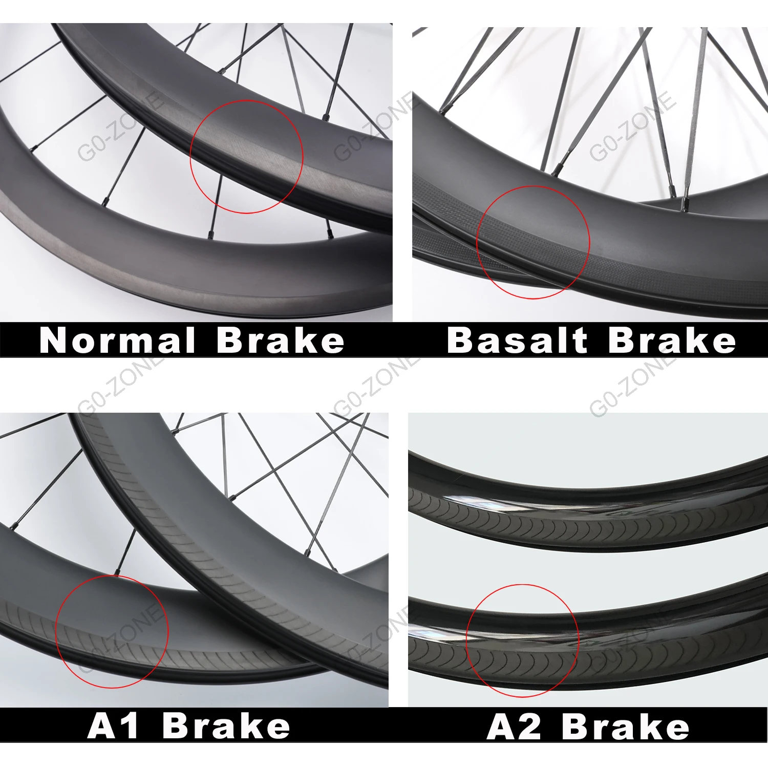 Rim Brake  UCI Approved 700c Road Wheels Carbon Gozone R290 Straight Pull Normal / Ceramic Bearings Bicycle Wheelset