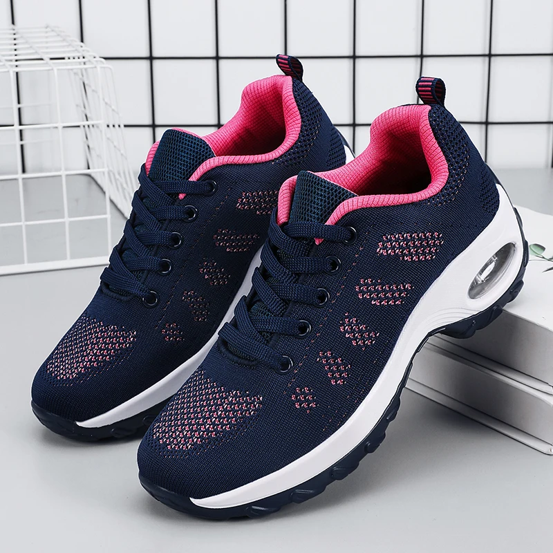 

Height Increase Platform Women Sneakers Breathable and Cushion Casual Shoes For Women Dance Walking Shoes Lace Up Sport Footwear