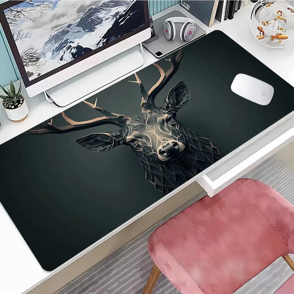 

Deer head Mouse Pad Gaming Mouse Pad, Mouse Pad with Edges and Non-Slip Rubber Base, Extended Mouse Pad
