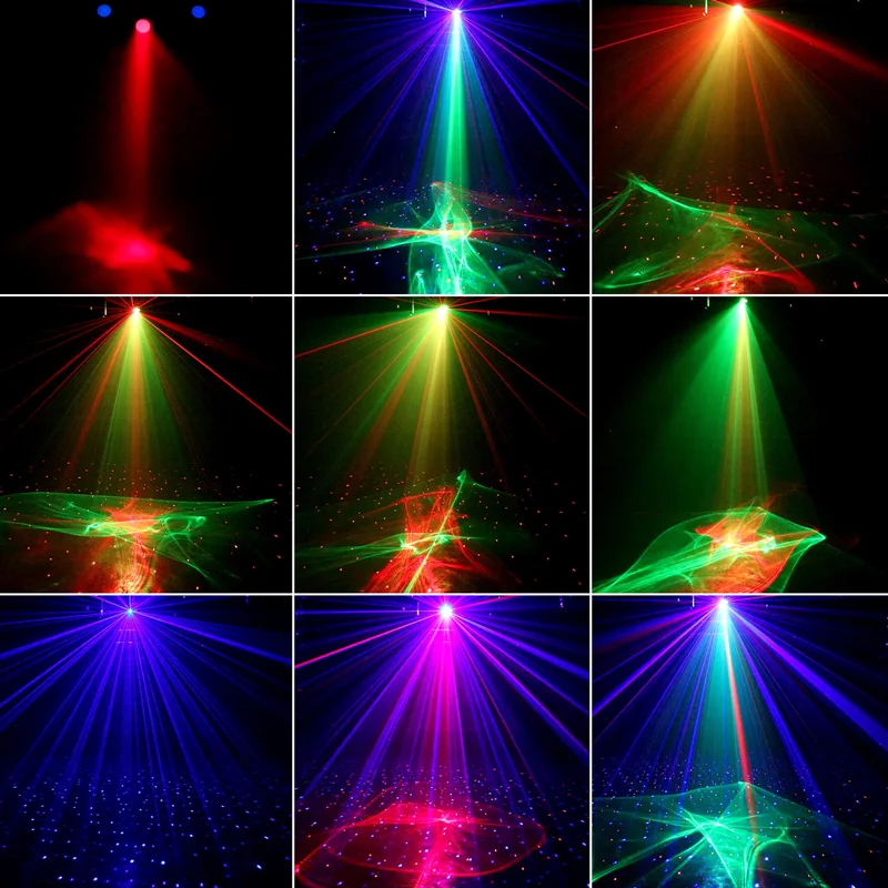 Starry Sky RGB Aurora Starry Star Water Wave Laser Light 3IN1 DJ Party Light  Projector Dmx512 light bar Club Stage light Show