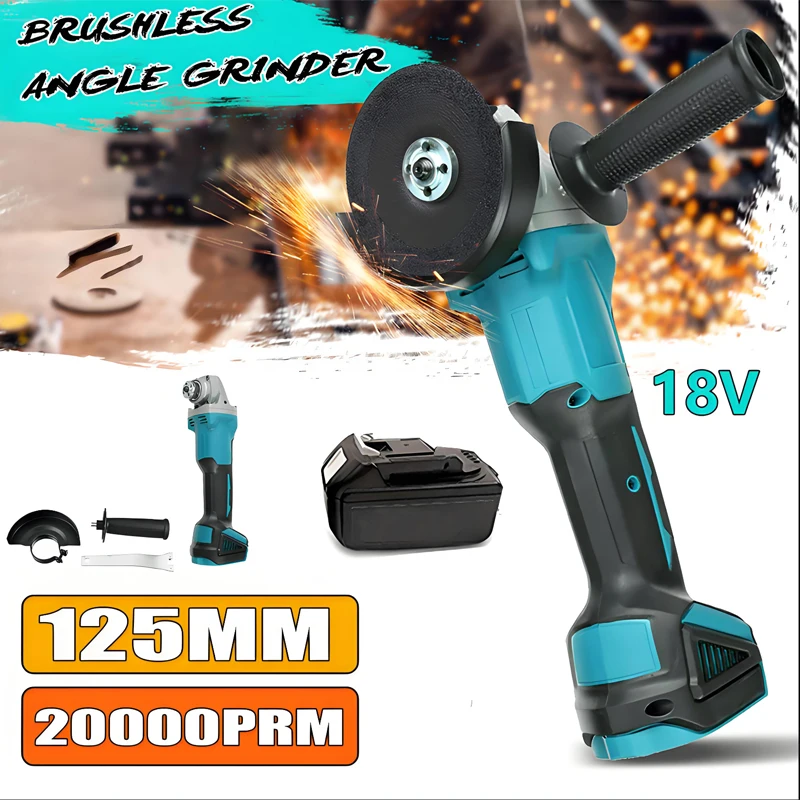

Makita 18V Battery DGA404 125MM Cordless Electric Angle Grinder Brushless Variable Speed Cutting Machine