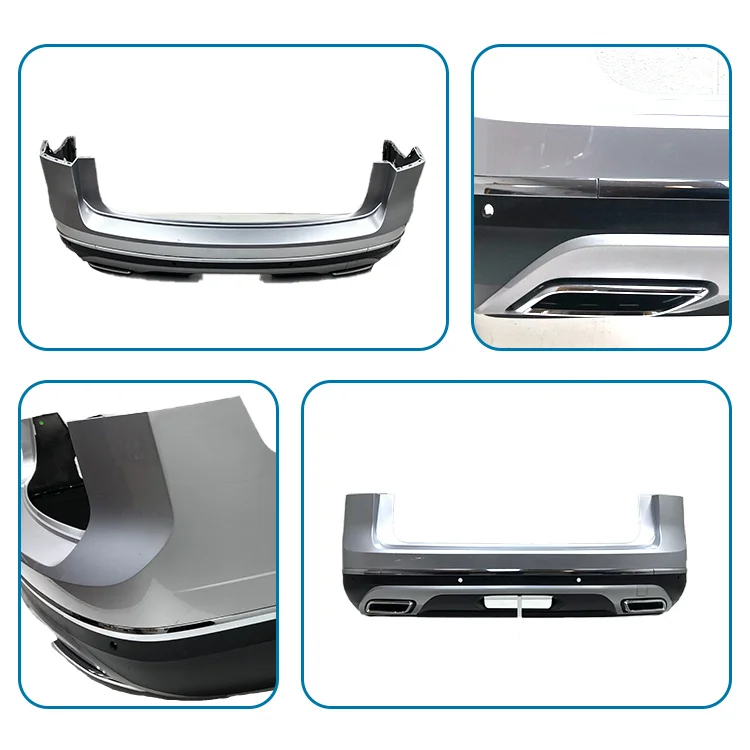 Car Accessories rear bumper Body Kits For 2018-2020 volkswagen atlas suv rear bumper 4 Sensor holes -Reflex Silver 62 3CN807421