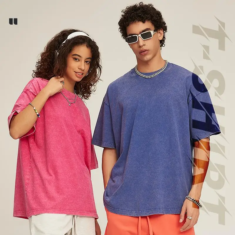 230 Grams Pure Cotton Short-Sleeved Custom Logo Solid-Color Round-Neck T-Shirt, Loose Large Size, Breathable T-Shirt Custom With