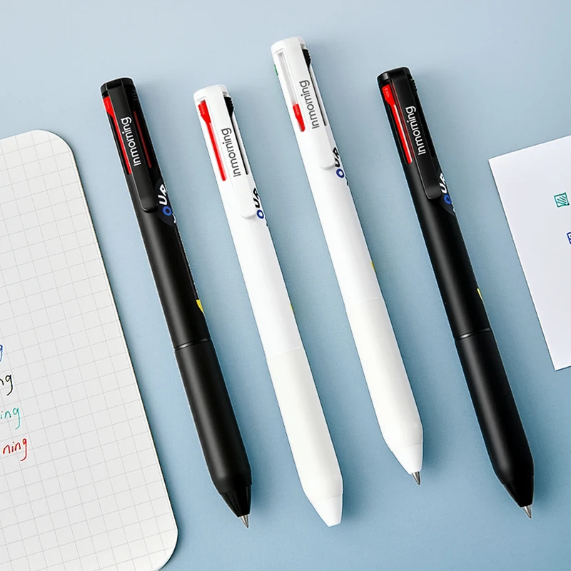 

Mr.Paper 4-in-1 Multicolor Retractable Gel Pens, One Smooth Quick-Dry Ballpoint Pens for Note Taking & Office School Supplies