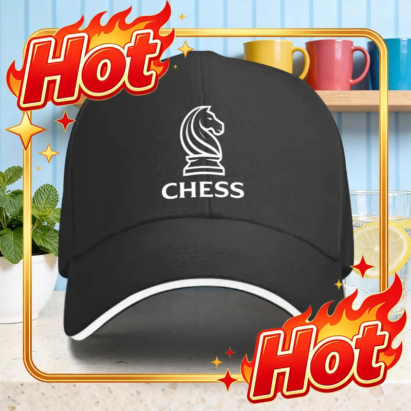 Custom Hat Men's & Unisex CHESS-Themed Baseball Cap with Chess Piece Design - Lightweight Suitable for Weddings, Parties, Birthd