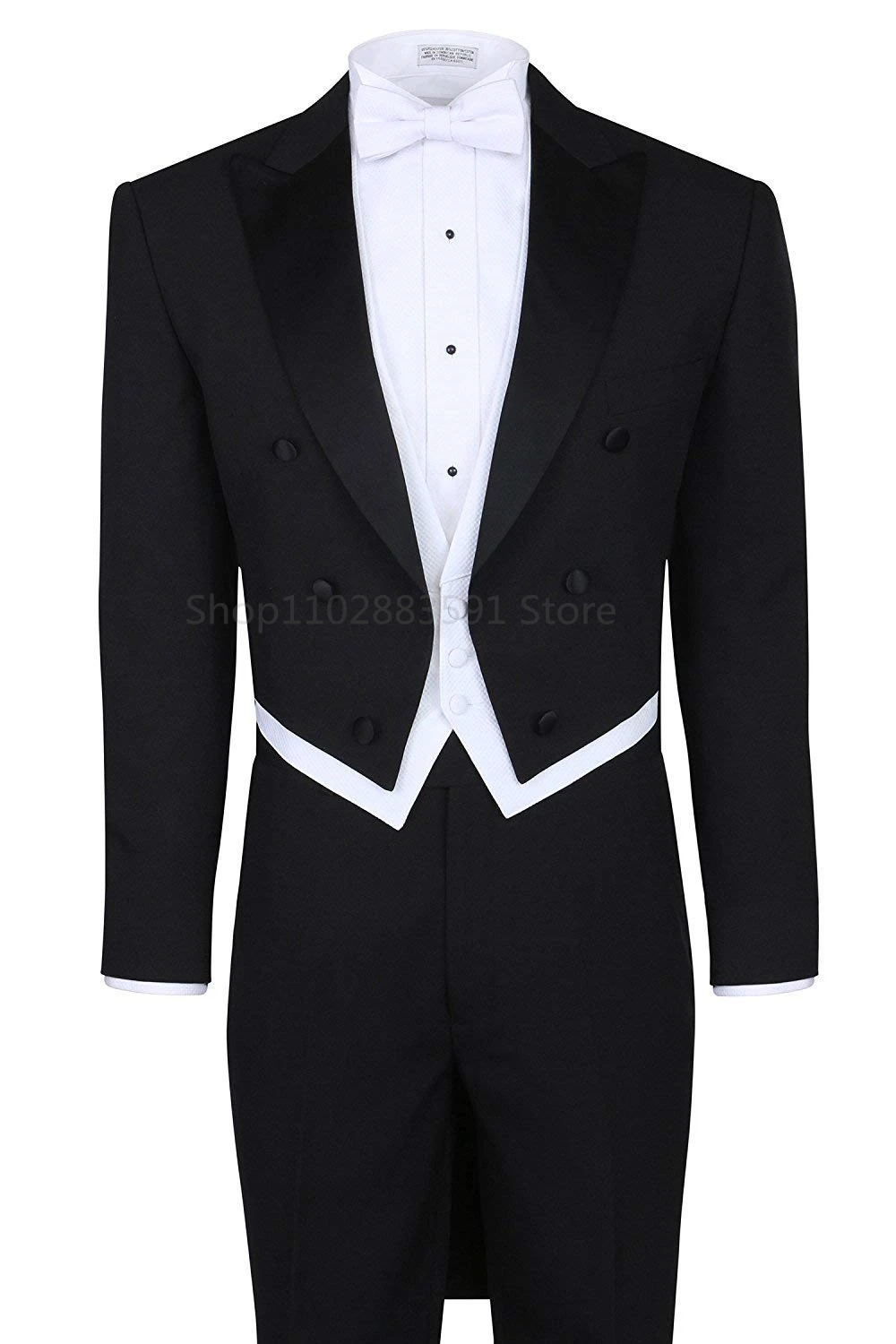 Solid Color Formal Tailcoat Men Suits Slim Fit Wedding Tuxedo Italian Style Custom 3 Piece Prom Dinner Jacket With Vest Pants