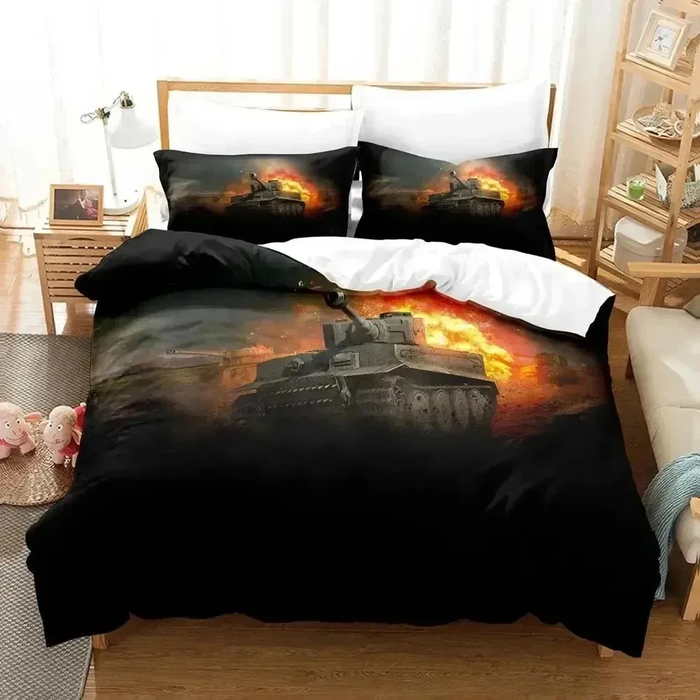 Game World Of Tanks Bedding Set 3D Printed Suitable for Bedroom Duvet Cover Set With Pillowcases Kids Home Textile