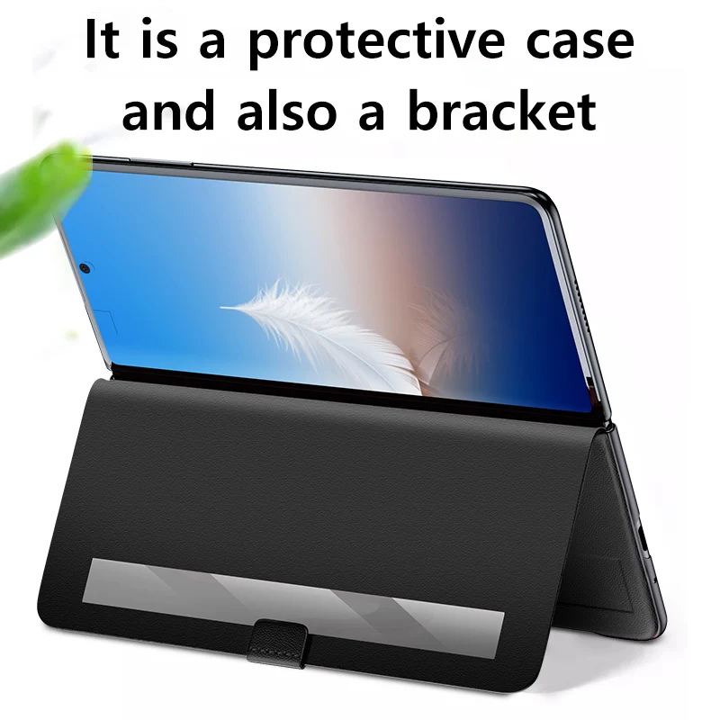 LANGSIDI Magnetic Stand Smart Flip Case for Honor Magic V3 with Fundas Wriststrap bracket Genuine Leather Cover