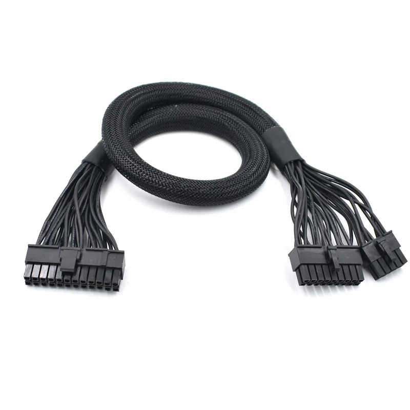 M/B 18 Pin+10 Pin to ATX 24 Pin motherboard PSU Power Sleeved Cable for Seasonic FOCUS+KM3 XP2 XM2 XP3 series Modular